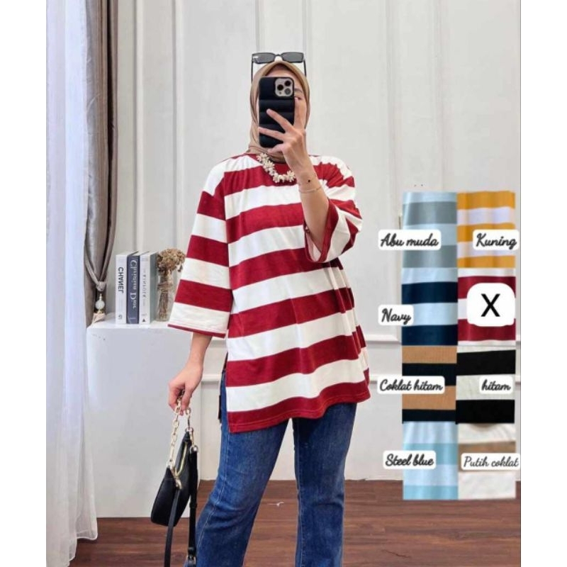 DARA SALUR ATASAN WANITA 7/8 KAOS COMBAD 24s PREMIUM