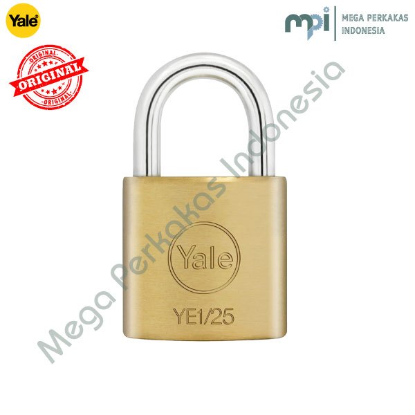 GEMBOK PADLOCK YALE YE1 25 113 Brass Padlock Essential Series