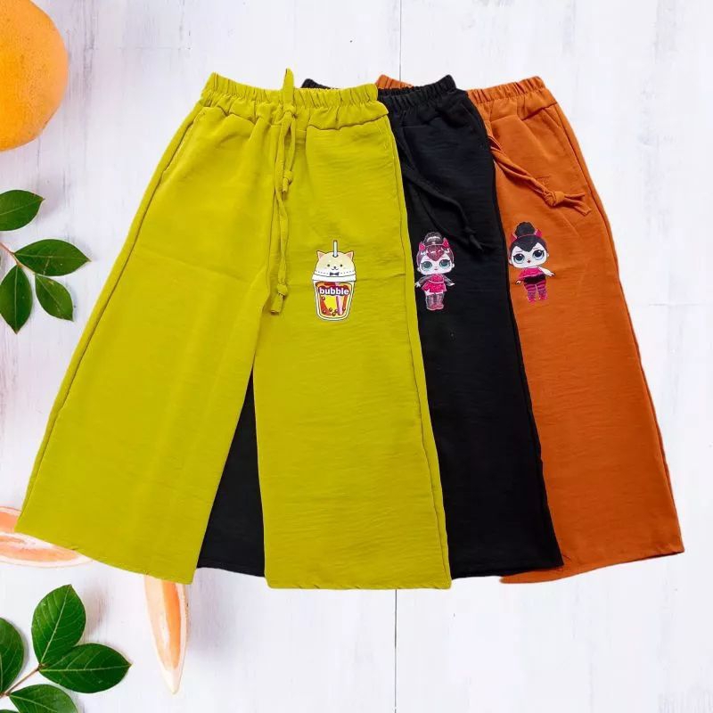 Celana Kulot Crinkle Aerflow LOL Anak Perempuan Usia 4-10 Tahun / Kulot Crinkle