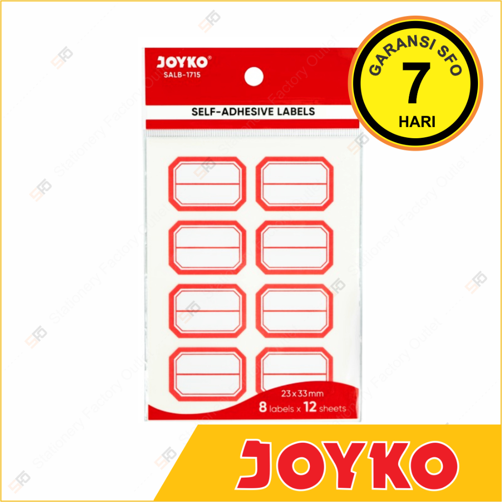 

Label Joyko SALB-1715 - 33 x 23 mm - Self Adhesive Sticker Labels