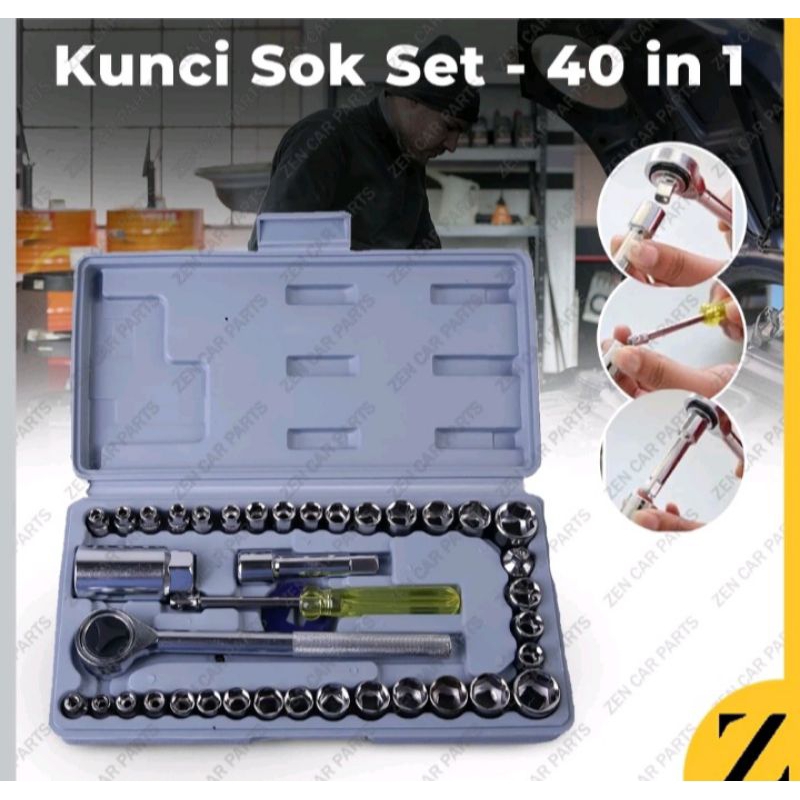 kunci shock gagang krek 40 in 1