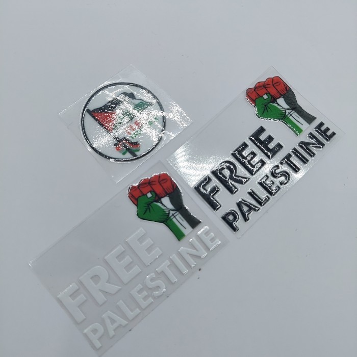 

Sticker Free Palestine STIKER Palestina UV DTF timbul