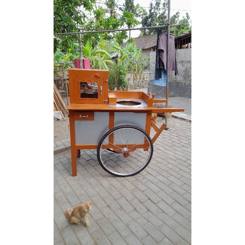 Gerobak Cilok Kuah dorong / Bakso Kuah