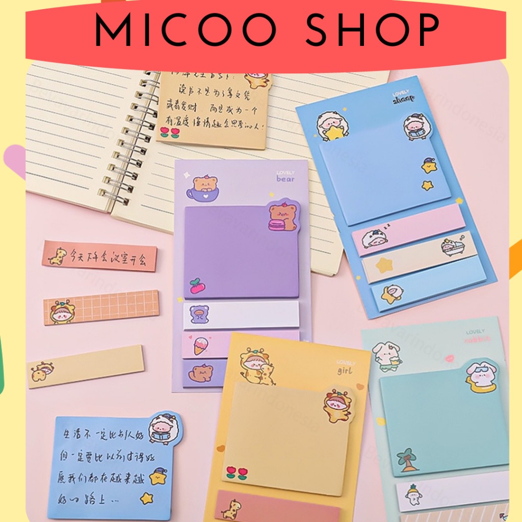 

[MICOO] STICKY NOTES KARAKTER LUCU / PEMBATAS BUKU LUCU