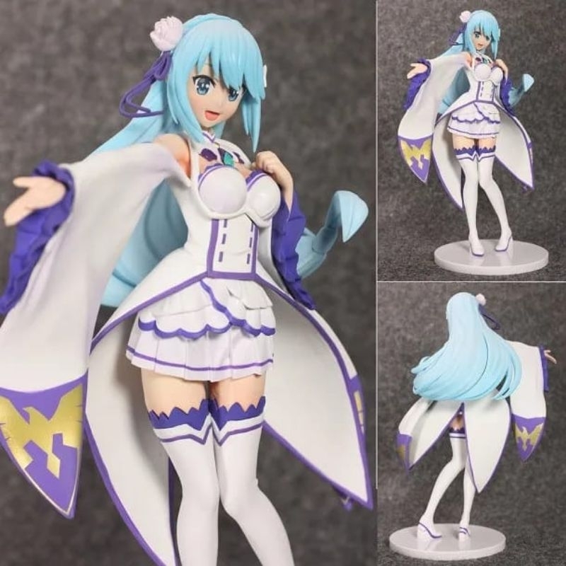 Limited Premium Figure Aqua Cosplay Emilia ver Konosuba X Re Zero