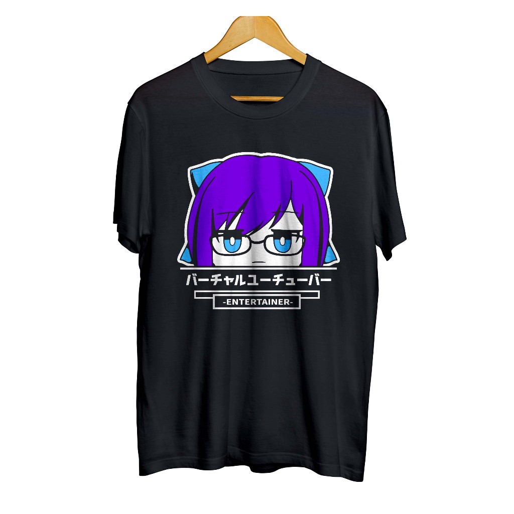 Kaos distro anime vtuber YUUJIN A A-CHAN PEEKER - HOLOLIVE JP material cotton combed 30s