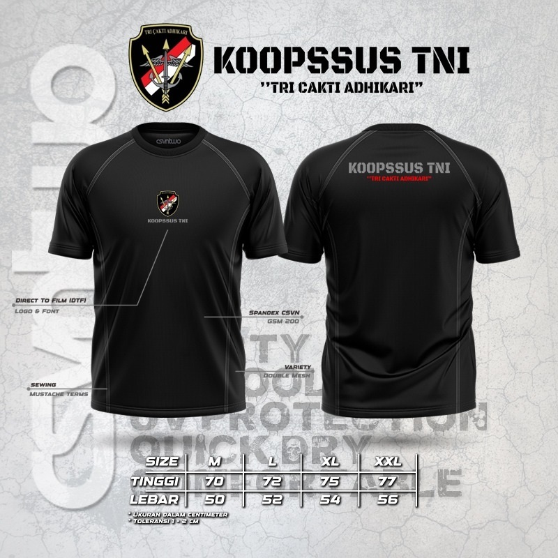 KAOS KOOPSSUS TNI / KAOS JERSEY KOOPSSUS TNI BAHAN FULL SPANDEX