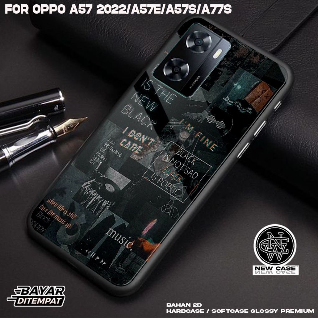 Case OPPO A57 2022 A57E A57S A77S - Casing Hp Terbaru 2023 Newcase [ AESTHETIK] Silikon Hp Mewah - K