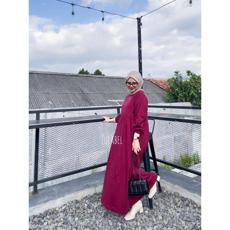 NUWA MIDI DRESS CRINCLE AIR FLOW