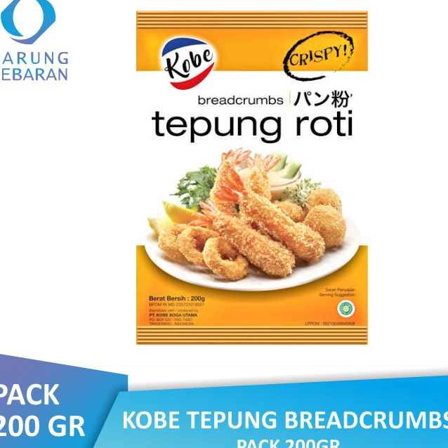 

Diskon KOBE Tepung Breadcrumbs Roti 200 gr ➱➴≛❉