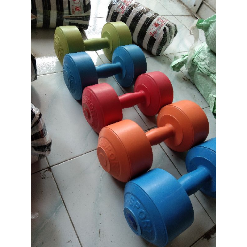 Barbel Warna 7kg/Dumbbel Warna Murah 7kg/Barbel Fitnes 7kg