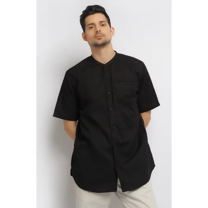 LOIS KLS 326 BK KEMEJA KOKO LOIS SLIMFIT