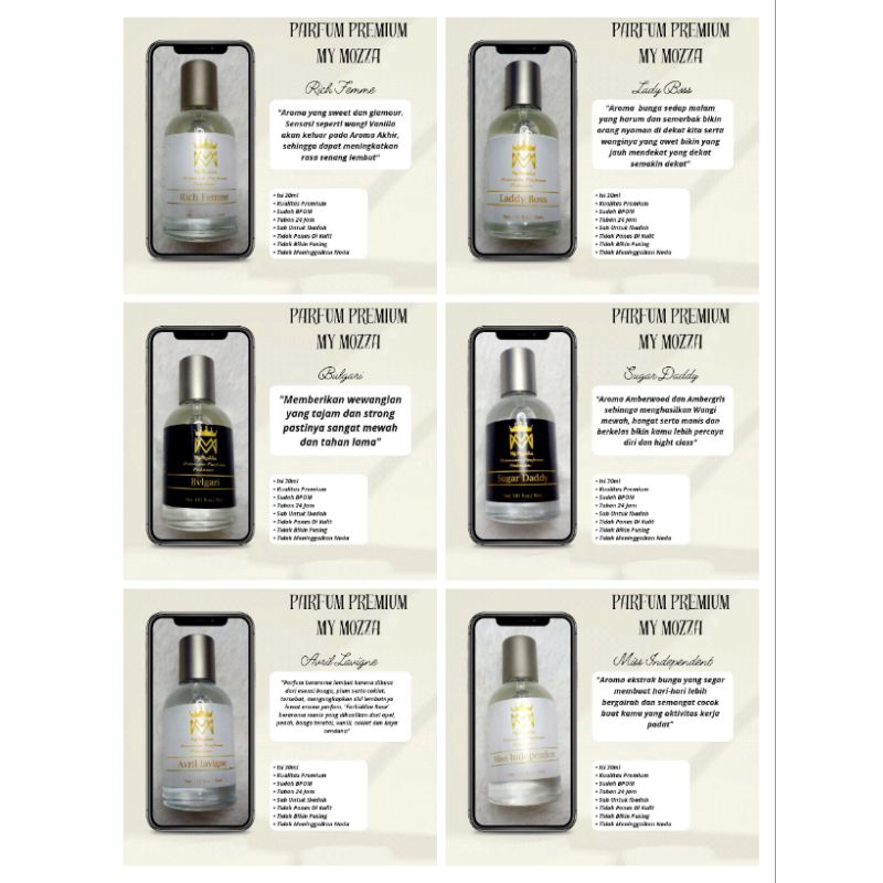 Grosir MyMozza parfume 5 botol