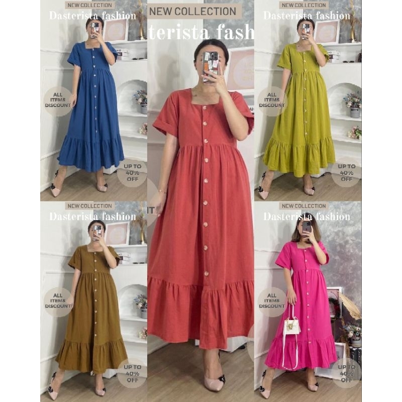 Paket Usaha Daster Crinkle Airflow Kancing Depan Kekinian Murah Meriah / Paket Usaha Daster Busui Fr