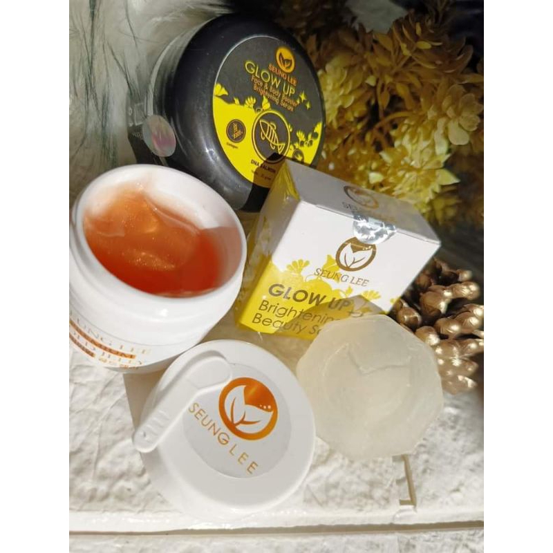Paket Glowing Lengkap : SeungLee Glow Up Serum, Gold Jelly, dan Sabun GlowUp