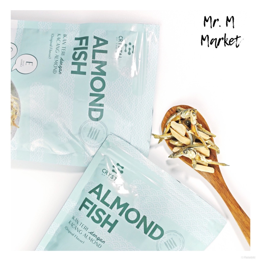 

Crystal of the Sea | Almond Fish Snack (80GR) / Ikan Teri Jengki Kacang Almond Premium - Cemilan MPASI NON MSG