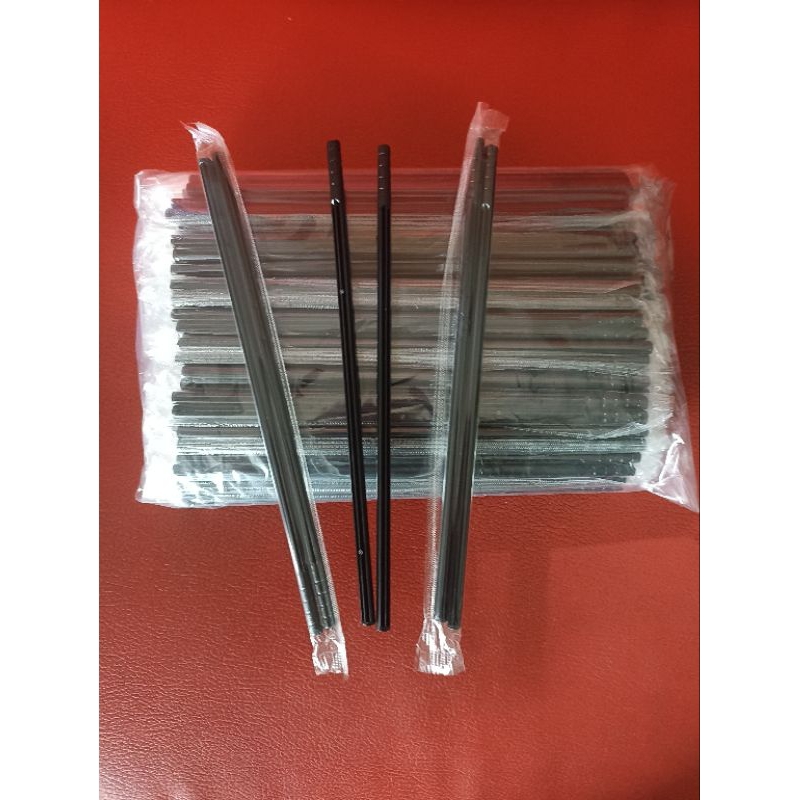sumpit plastik / sumpit makan / sumpit plastik hitam