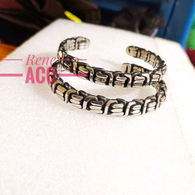 Gelang Besi Putih Baja Monel Asli Anti Karat