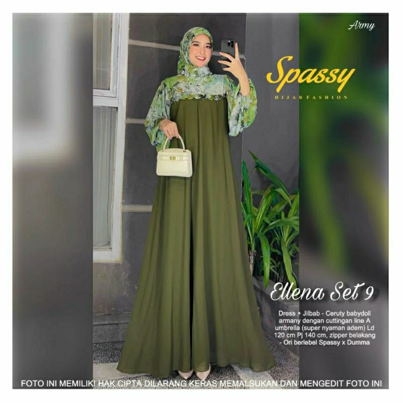GAMIS SET HIJAB/ R FASHION / TERMURAH / TERLARIS / COD BAYAR DITEMPAT / FLASH SALE / POPULER / MODEL