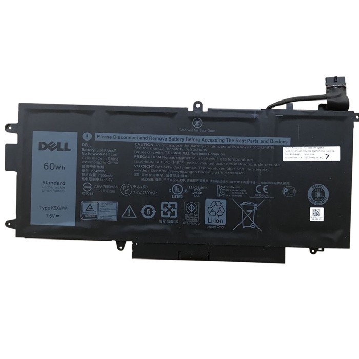 Battery Baterai DELL K5XWW Latitude 5285 5289 7389 7390