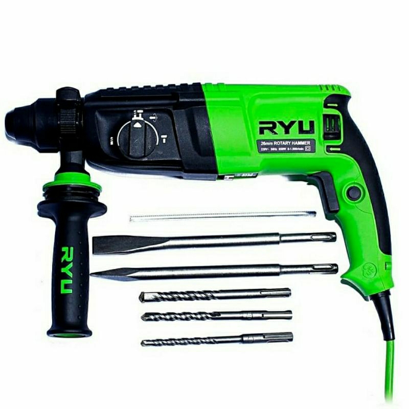 Rotary Hammer Ryu 26 mm Bor bobok beton 3 mode drill RRH26 RRH 26