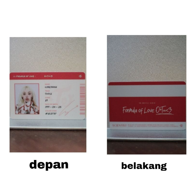 PRELOVED TWICE SCIENTIST ID CARD GENERATOR FORMULA OF LOVE