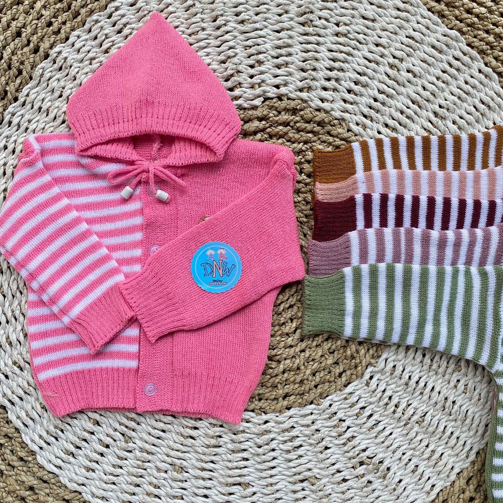 Jaket Rajut Bayi Sweater Bayi 0-6 Bulan DNW BABY