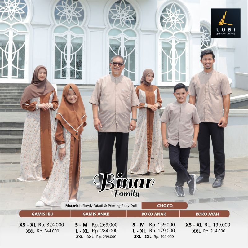 Binar Family Choco by Lubi | Sarimbit Keluaga 2024 | Sarimbit Keluarga Lubi 2024 | Sarimbit Keluarga