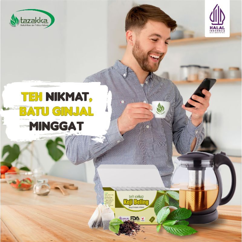 

Teh Celup Keji Beling Tazakka Isi 20 kantong Herbal mengobati penyakit ginjal dan melancarkan buang air kecil Halal Bpom Original