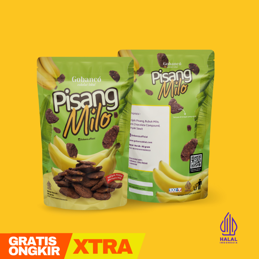 

Keripik Kripik Pisang Coklat Cokelat Milo Gobanco Camilan Manis