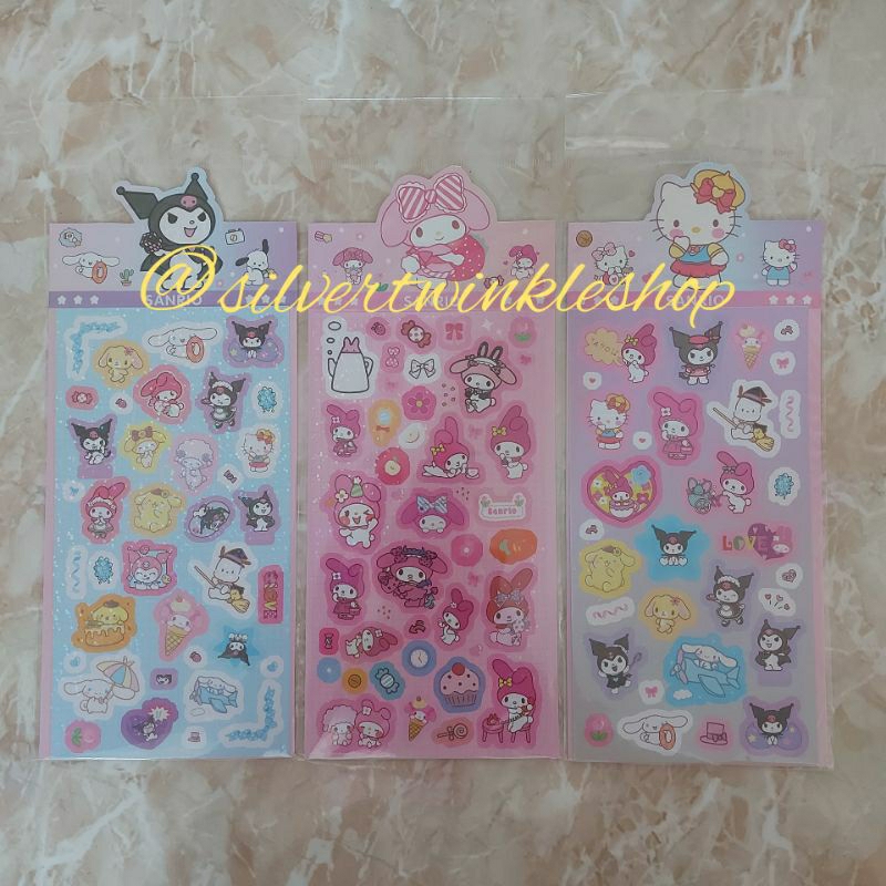 

Mainan edukasi anak stiker sticker hologram sanrio kuromi my melody cinnamoroll tempel menempel montessori sensori sensory edukatif laser waterproof glossy pompomurin dekorasi jurnal lucu murah scrapbook scrap book cutting labubu lotso puzzle cry baby