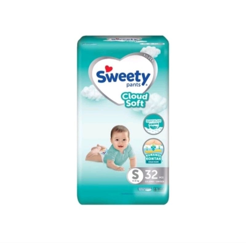 SWEETY silver pants popok bayi lahir ukuran kecil NB-S40 type perekat harga promo distributor