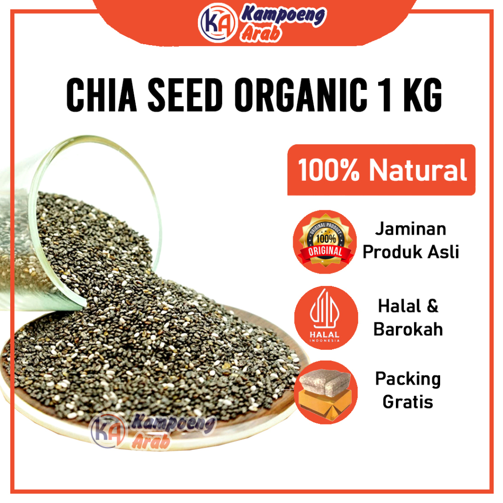 

Chia Seed Premium 1Kg Mexico Kualitas Terbaik Untuk Diet Kaya Serat Pengganti Nasi Shirataki