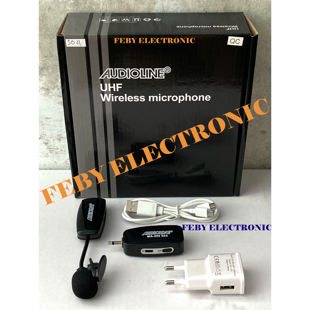 Mic Wireless Jepit Audioline MA-200 S04 Microphone IMAM Clip on