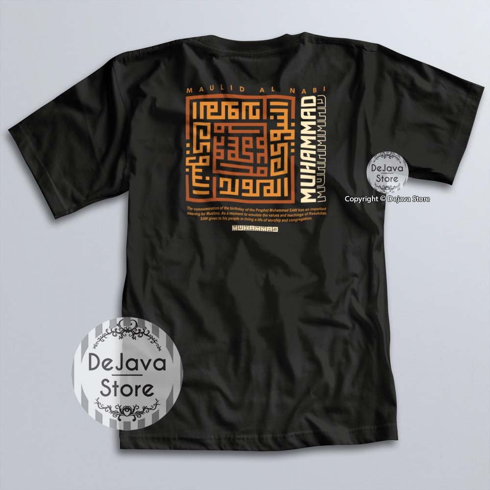 Kaos Dakwah Islami PROPHET MUHAMMAD Kaligrafi Series Baju Santri Muslim Tshirt Distro Sejarah Islam 