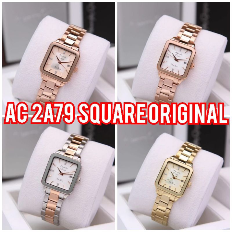 Jam tangan Alexandre christie wanita AC 2A79 | AC2A79 KOTAK SEGI ORIGINAL