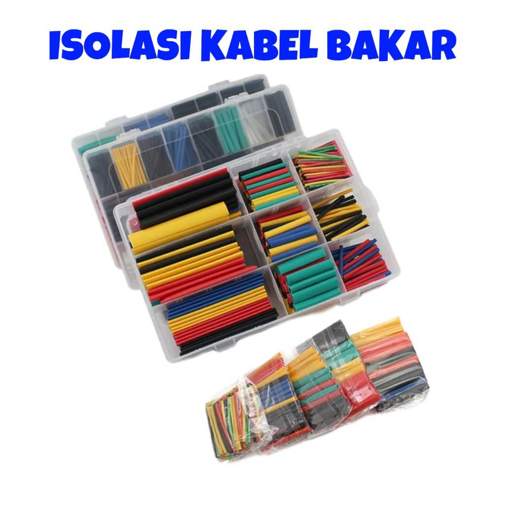 Selang Bakar Heat Shrink Bahan Polyolefin Warna Warni Kabel Isolasi Bakar Warna Warni (kemasan box d