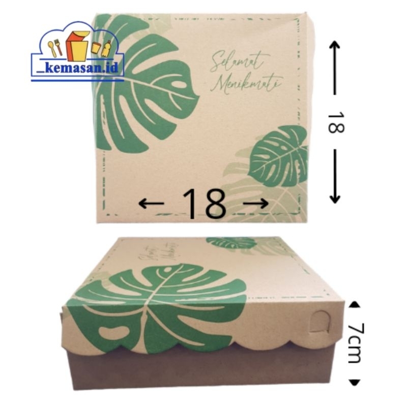 

DUS KRAFT COKLAT MOTIF DAUN HIJAU SELAMAT MENIKMATI R8 18x18x7/10 pcs