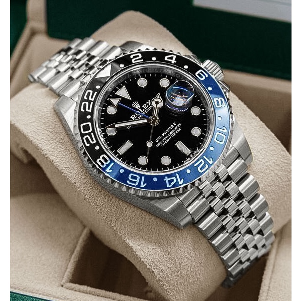 Jam Tangan Pria Rolex GMT Master II Batman Jubille 40mm Automatik Premium Garansi 1 Tahun Jam Tangan