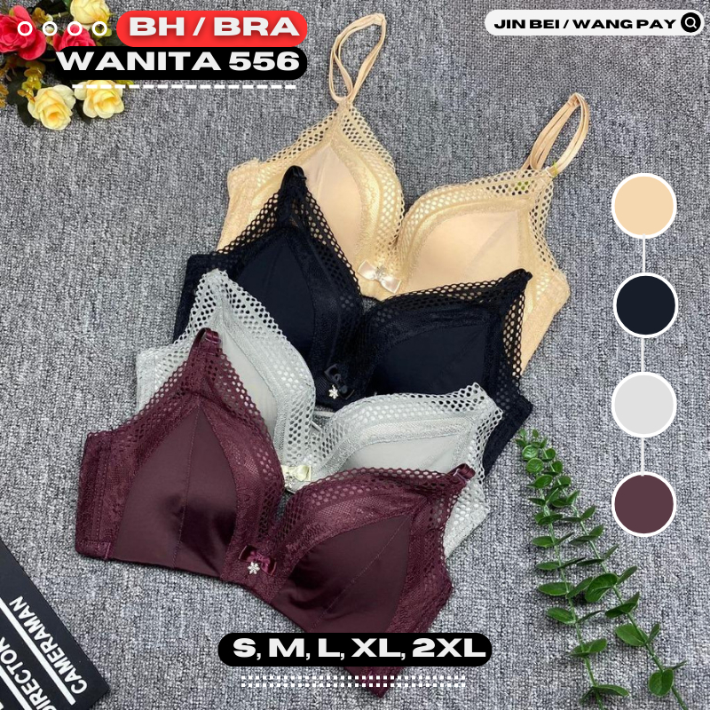BRA / BH WANITA 556 BUSA TIPIS KAIN LEMBUT TANPA KAWAT Pakaian Dalam wanita murah import soft push u