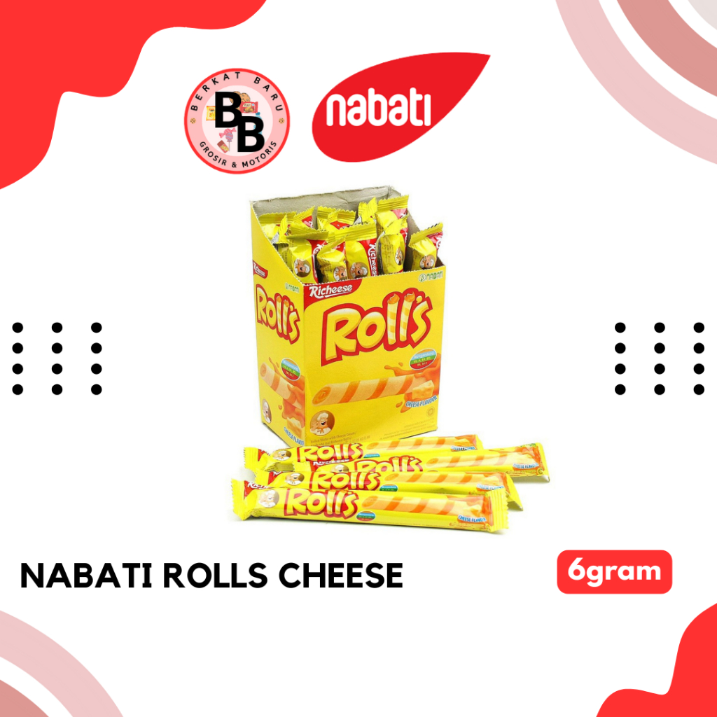 

[BB SNACK] Nabati Wafer Rolls 6gram HARGA PER BOX ISI 20PCS