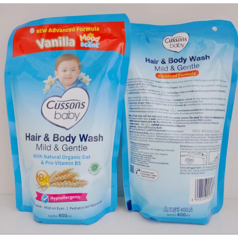 cussons baby 2 in 1 mild & gentle 400ml