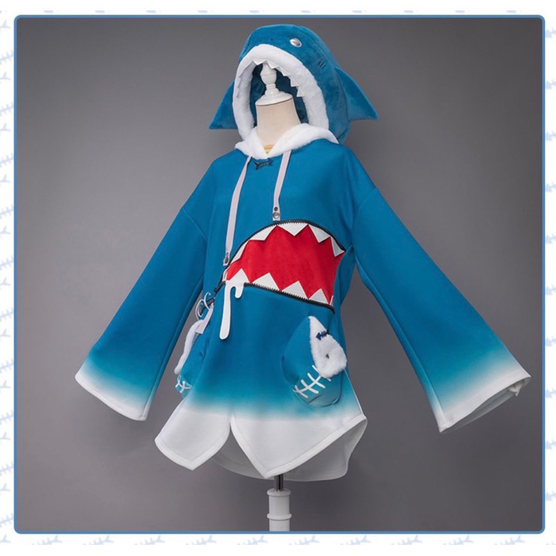 gawr gura cosplay kostum uwowo (BOOKED)