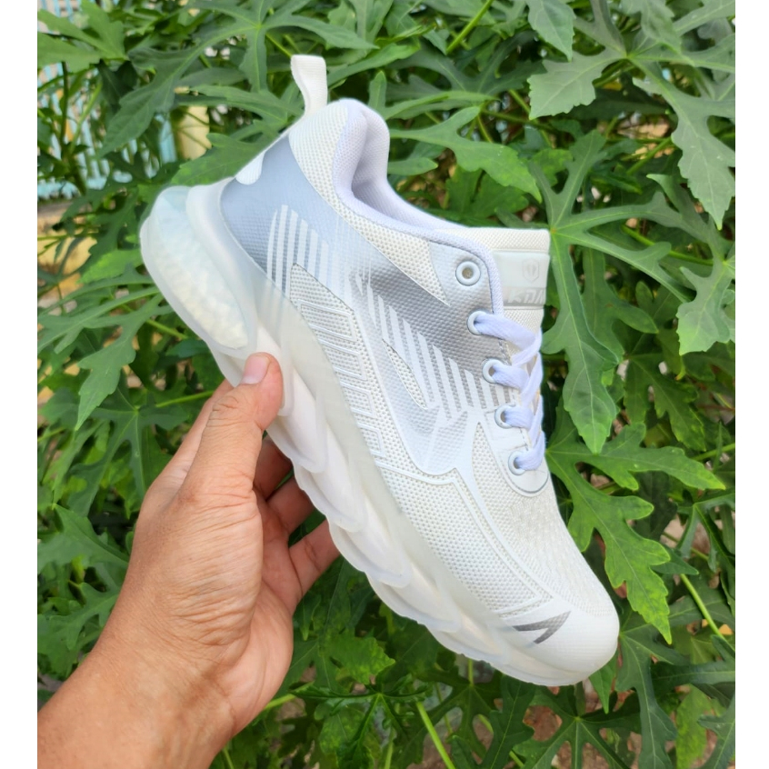 Sepatu Olahraga Lari Sepatu Running Sepatu Joging Original KDM LF 1589 White Silver