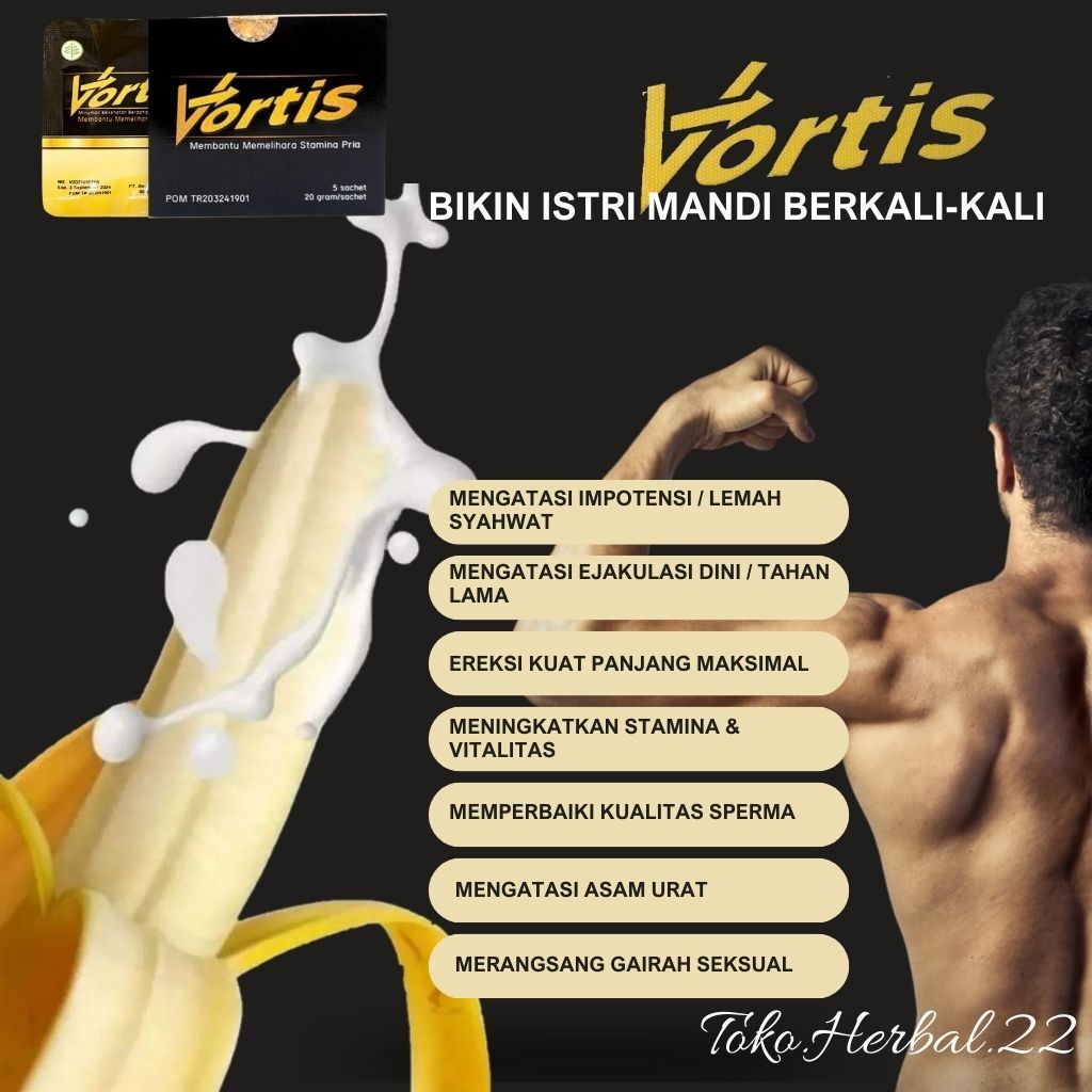 Vortis isi 5 Sachet Herbal Penambah Tenaga Aman dikonsumsi penderita diabetes dan Jantung Resep