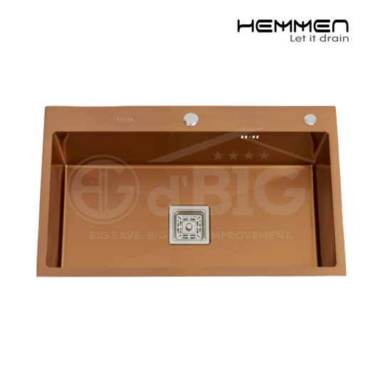 HEMMEN KITCHEN SINK+AFUR+SELANG PIPA SET (WGHMS-8050RG)