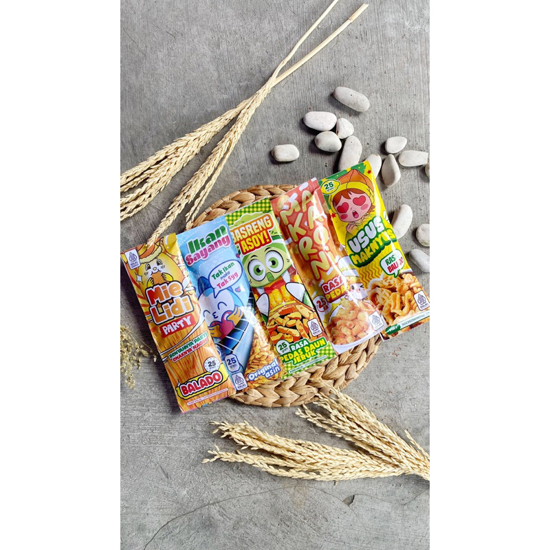 

[PREMIUM PACK] MIE LIDI Party varian rasa Balado,Bbq,Pedas daun jeruk