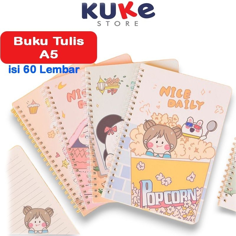 

Notebook A5 isi 60 lembar (cover anti air)