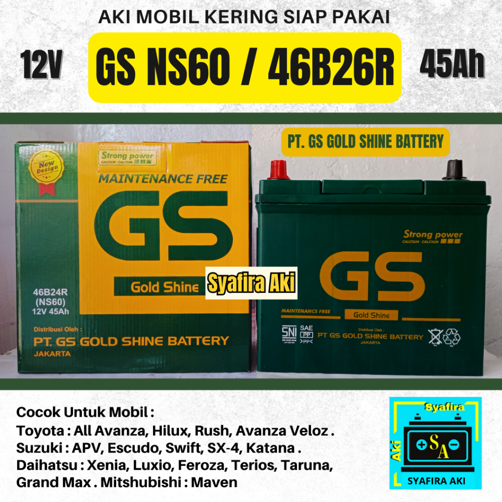 AKI MOBIL XENIA, LUXIO, GRANDMAX, RUSH GS NS60 MF AKI KERING