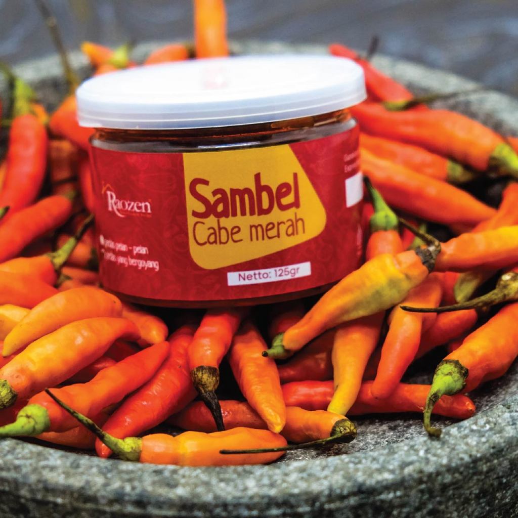 

Raozen Sambel Cabe Merah - Sambal Balado Cabe Merah Pedas Khas Padang Kualitas Premium isi 125gr